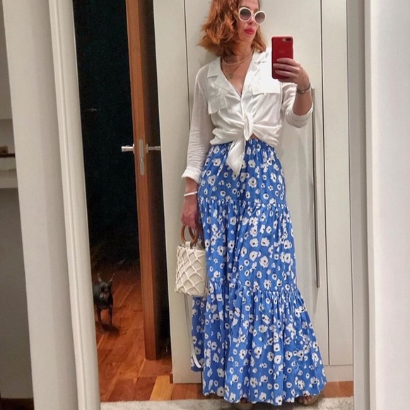 Zara blogger fav floral print maxi skirt - Picture 7 of 8